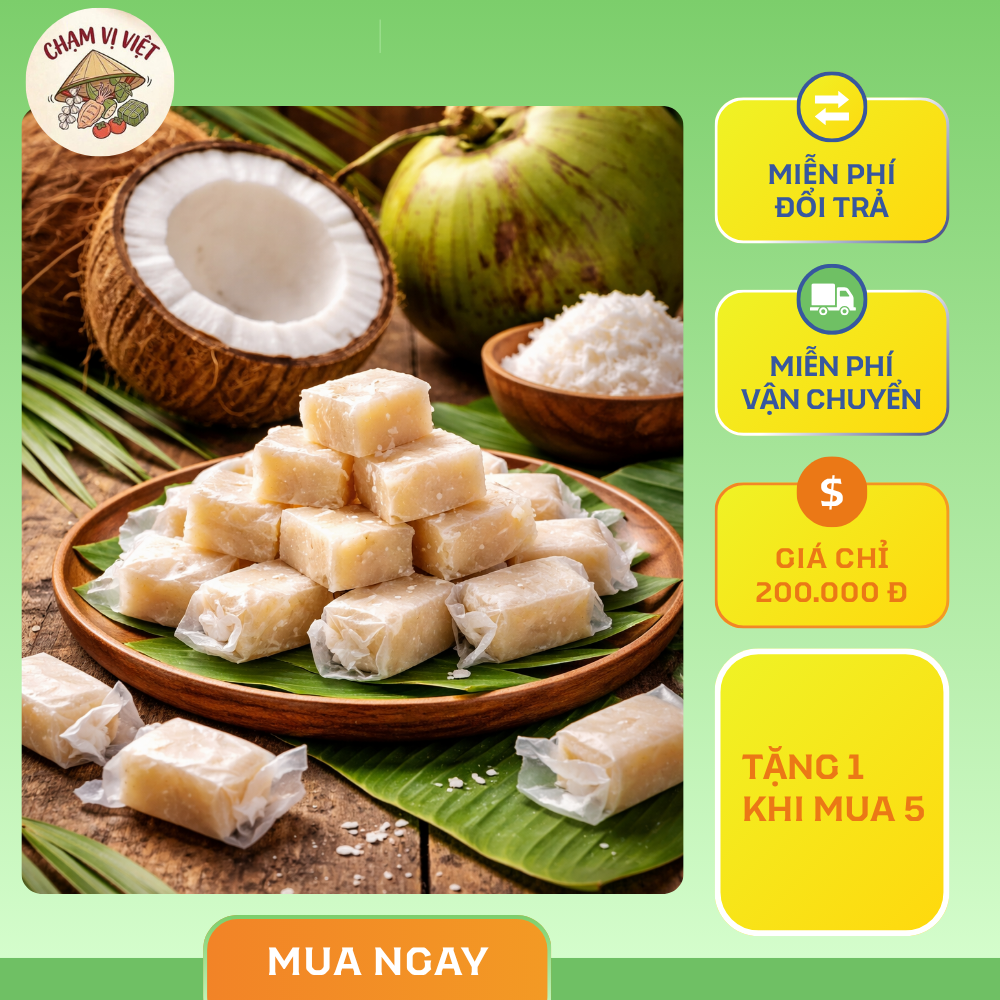 Kẹo Dừa nguyên chất - Chạm Vị Việt