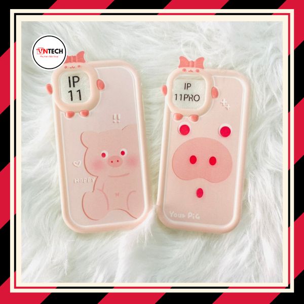 Ốp lưng điện thoại hình heo cute