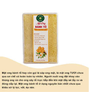 Mật ong bánh tổ tươi nguyên sáp 600gr 81 coffee