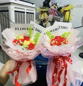 Bó 7 hoa hồng sáp thơm Hanaflower