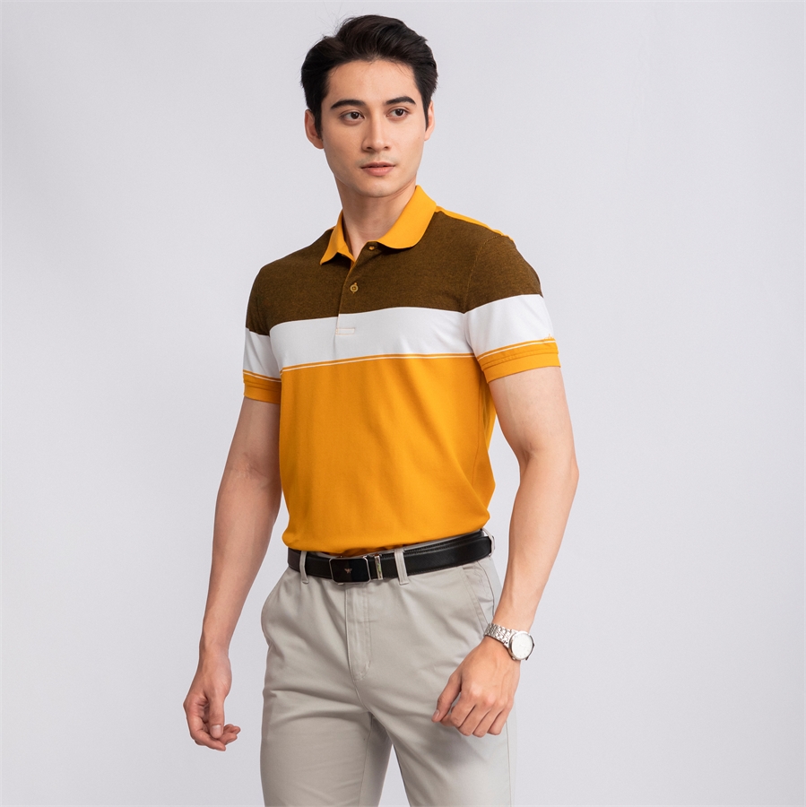 Áo polo nam Aristino APS005S3 màu vàng