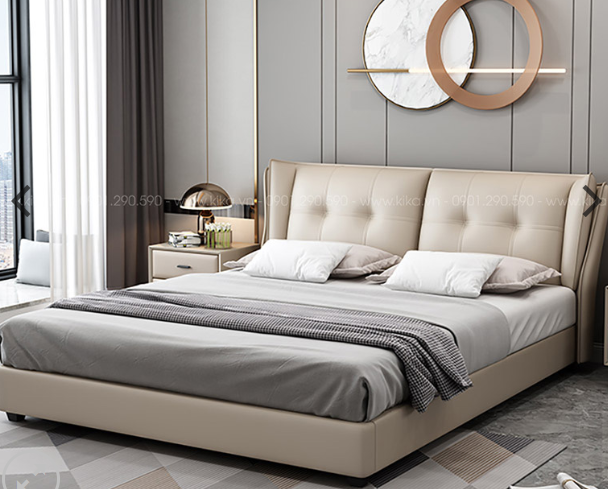 Giường ngủ bọc da Hàn cao cấp