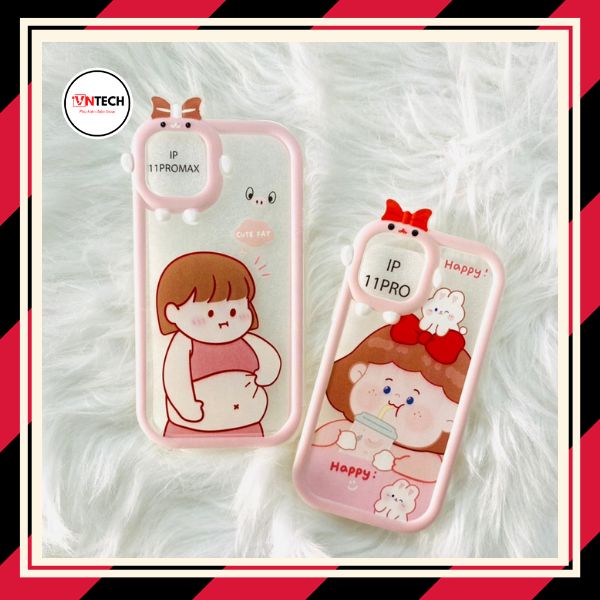 Ốp lưng điện thoại hình bé gái nơ