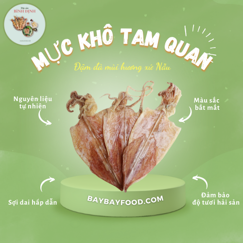 Mực khô Tam Quan