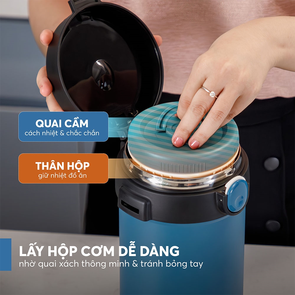 Hộp cơm giữ nhiệt inox 304 whiterlinend  WL8303 dung tích 2L