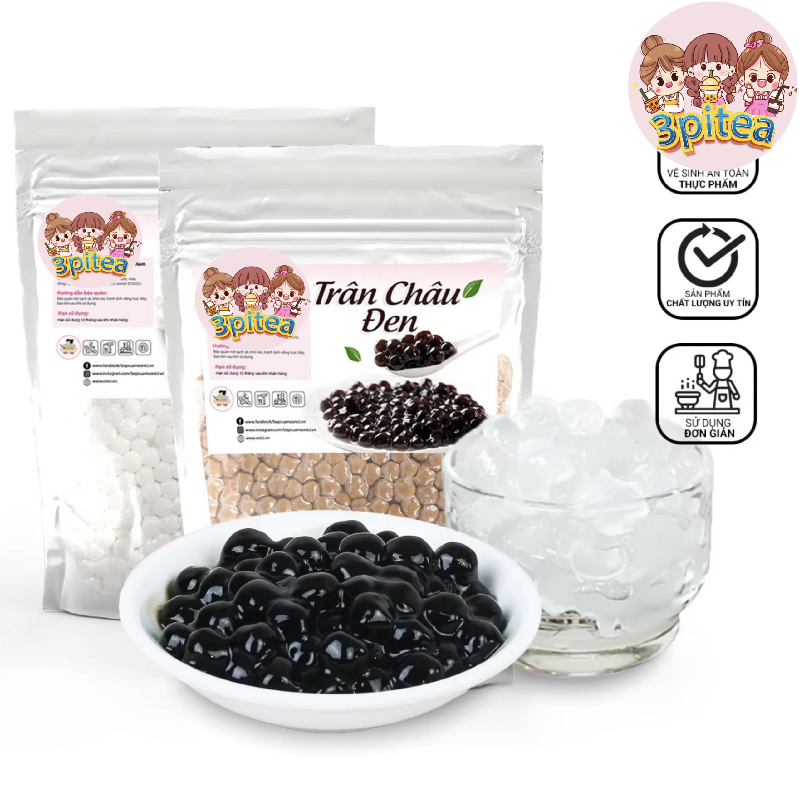 Set trân châu đen 3Pitea