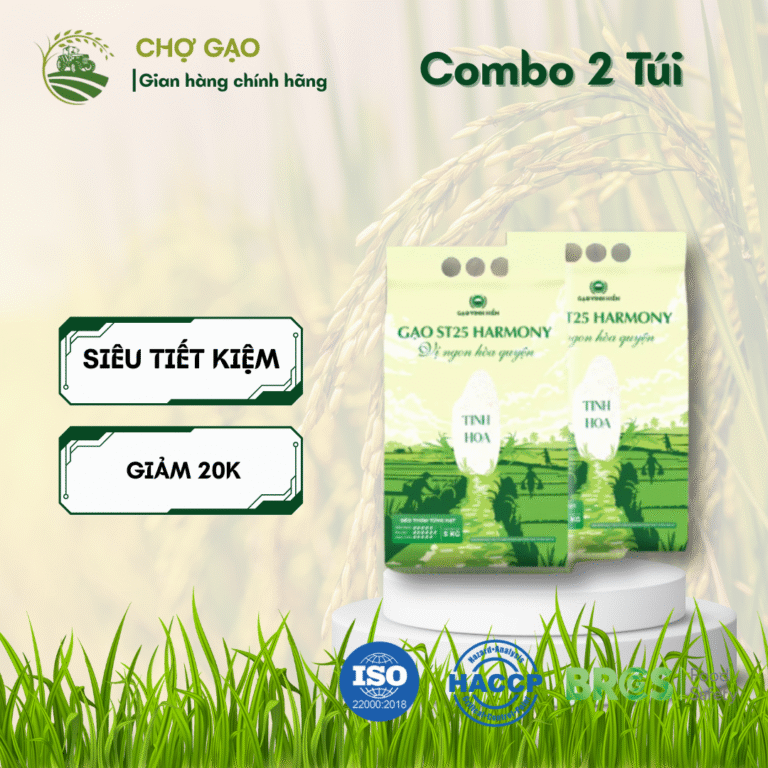 [Combo 2 Túi] Gạo ST25 Harmony 5kg