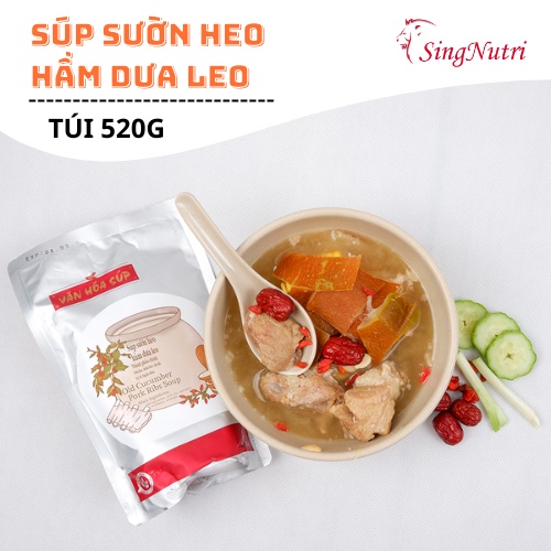 SÚP CANH SƯỜN HEO HẦM DƯA LEO SINGAPORE 1 túi 520G