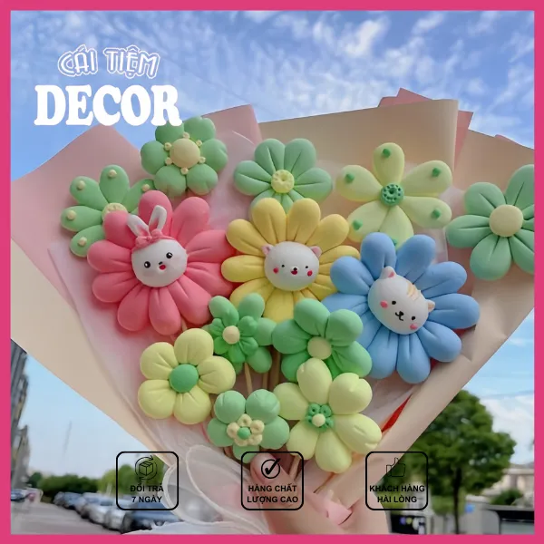 Bó Hoa Đất Sét Khô Decor