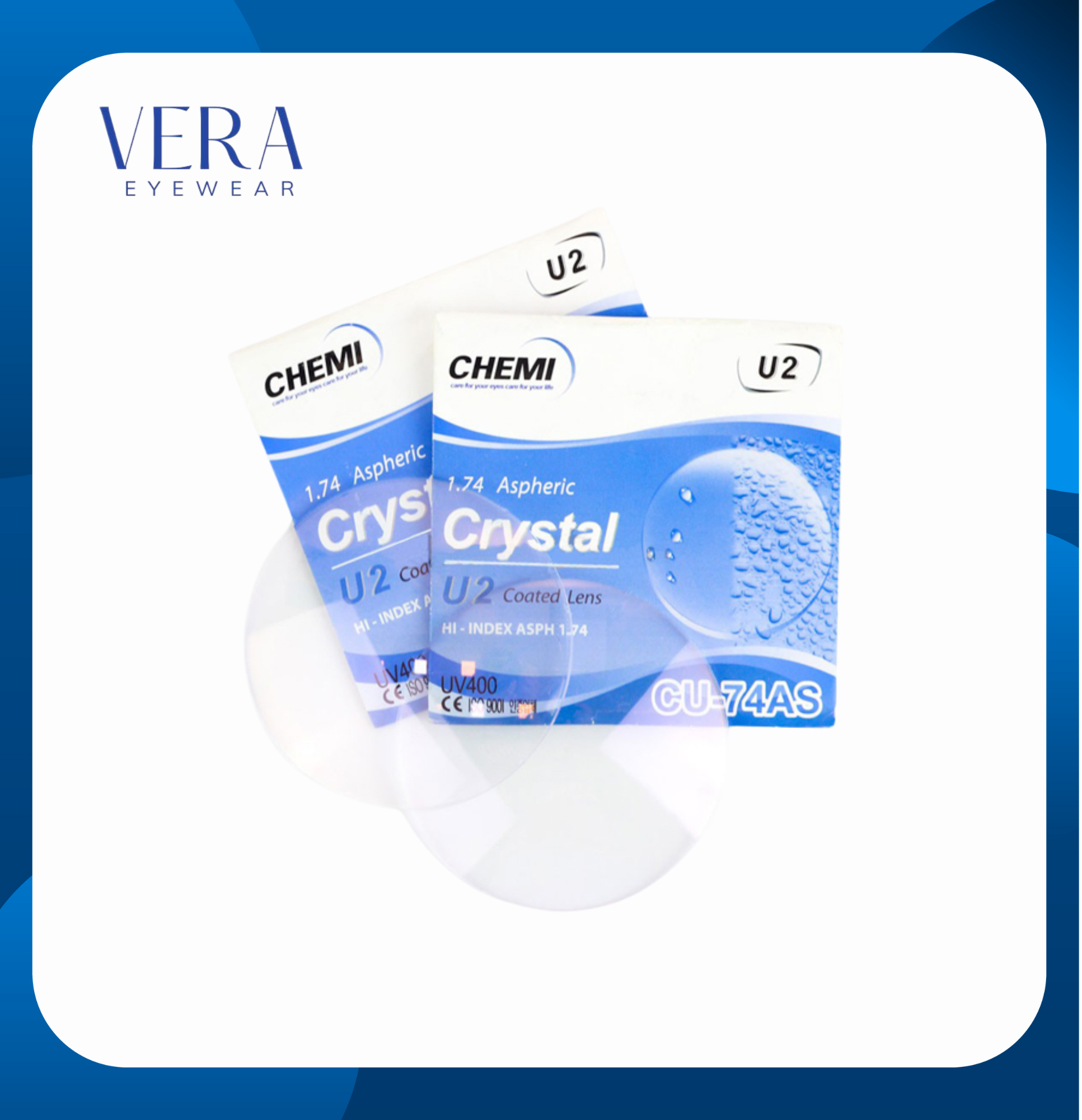 Tròng kính CHEMI chống tia UV bảo vệ mắt U2