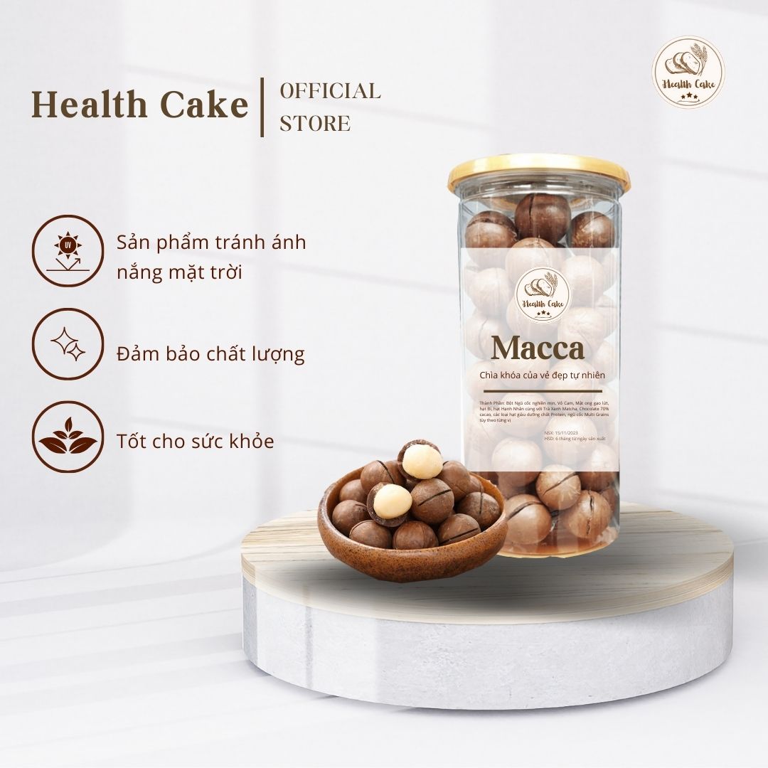 Hạt macca sấy tách vỏ 500gram Healthcake