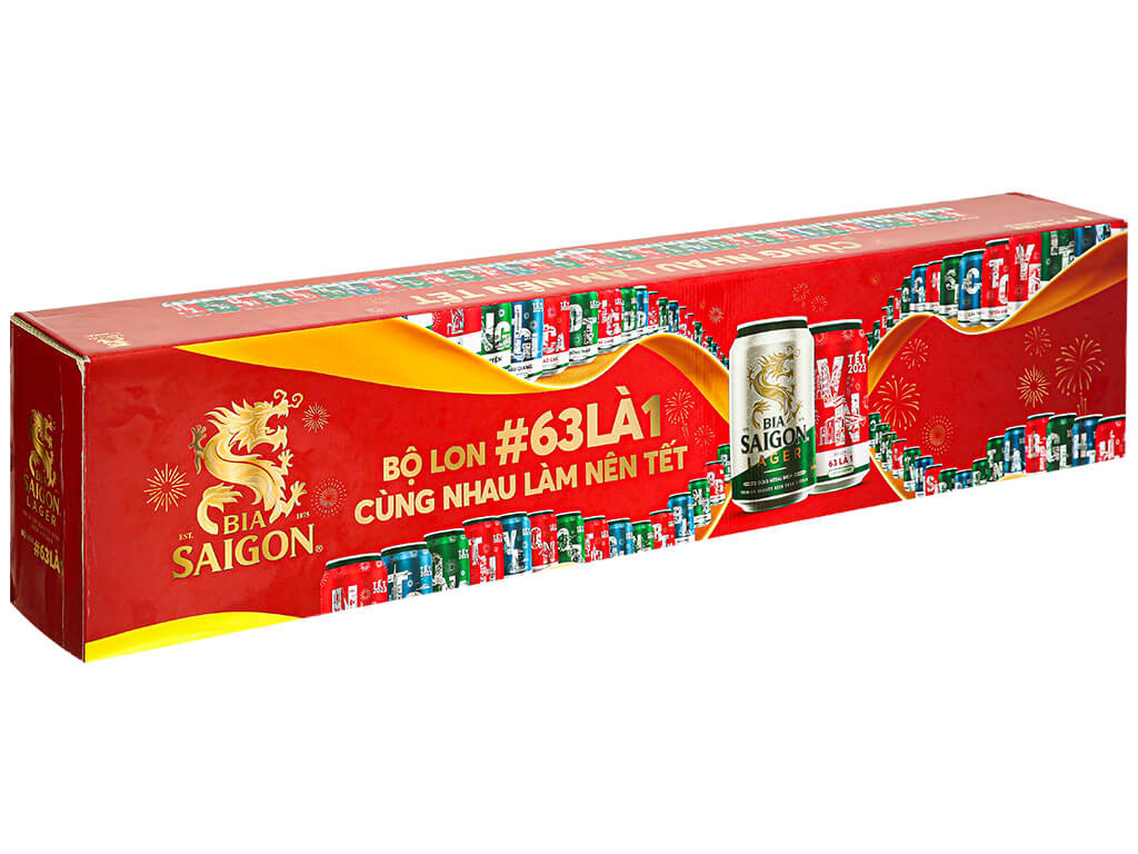 Thùng 64 lon bia Sài Gòn Lager 330ml phiên bản đặc biệt