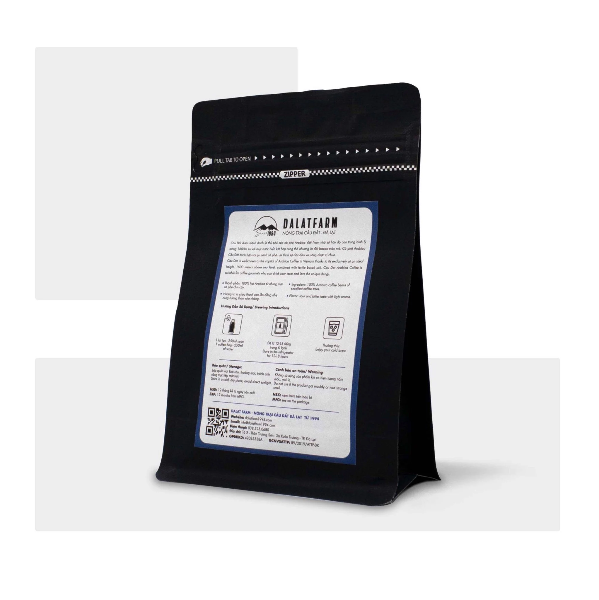 Cà Phê Cold Brew Arabica Cầu Đất - Túi 125 g