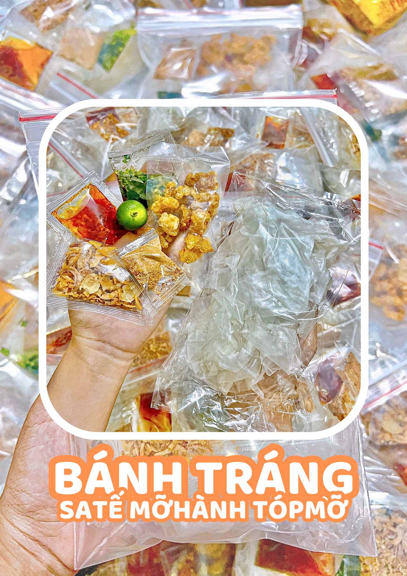 Bánh tráng sate tóp mỡ