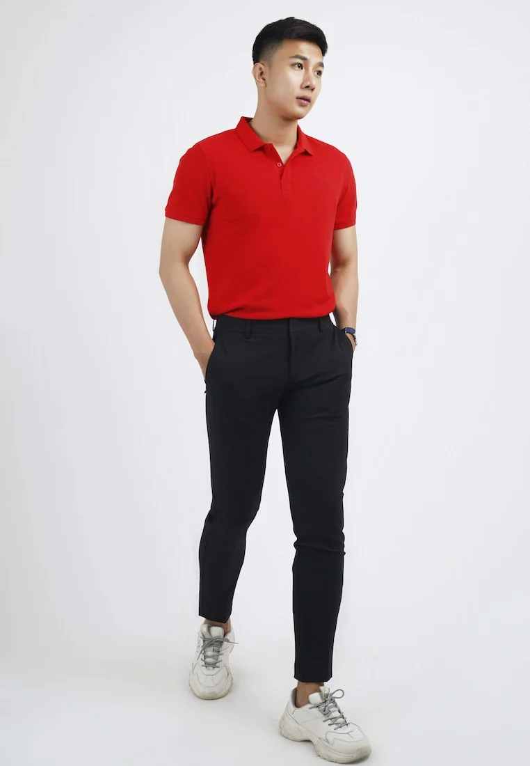 Quần tây nam giấu cúc đen