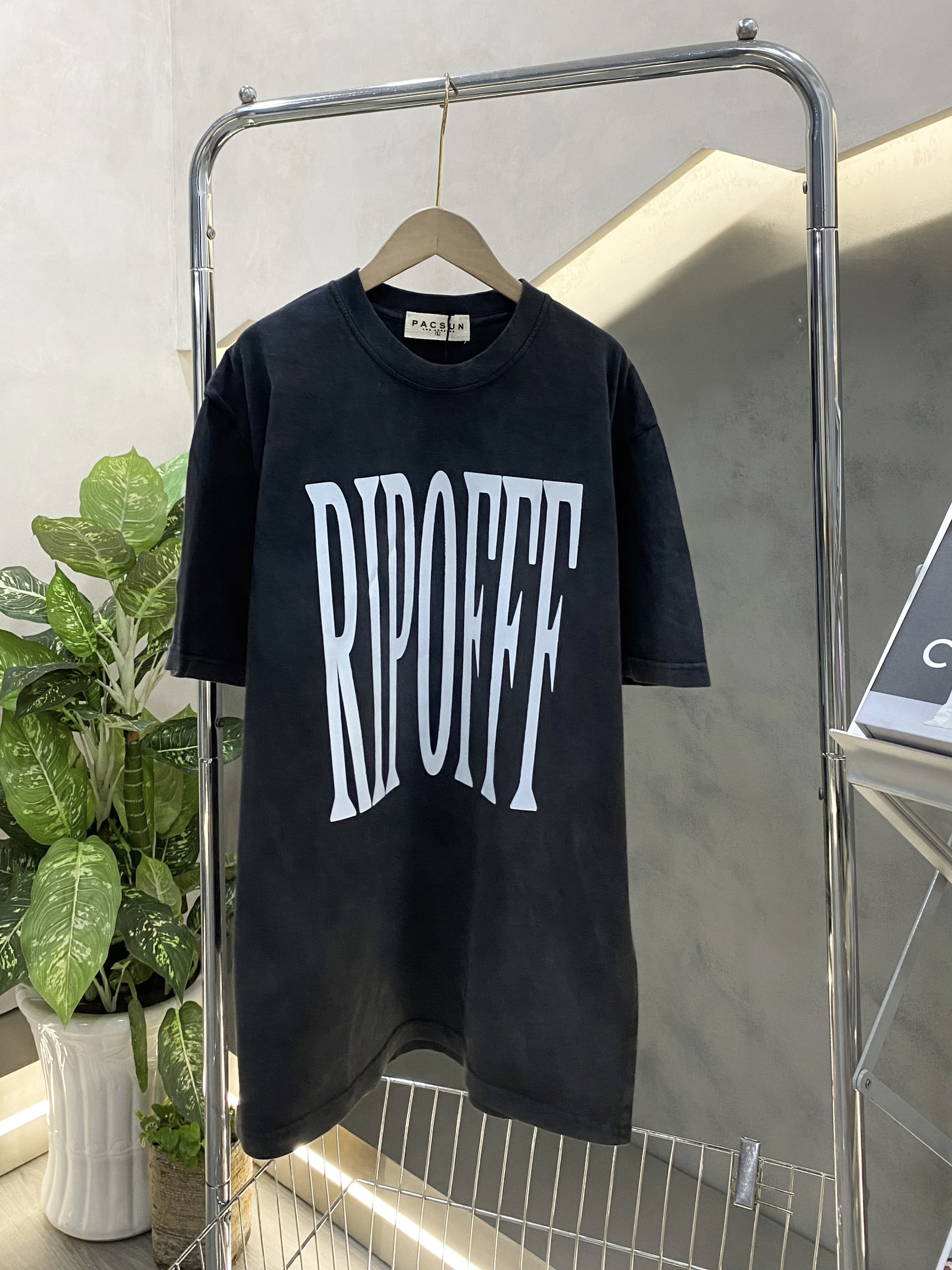 Áo Thun Unisex Nam RipOff Hoạ Tiết Đơn Giản Cá Tính