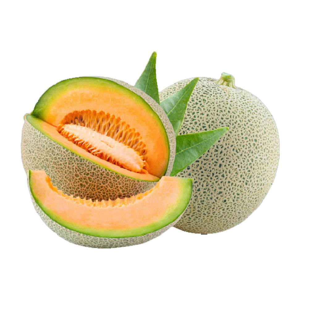 Dưa lưới tròn vỏ xanh ruột vàng