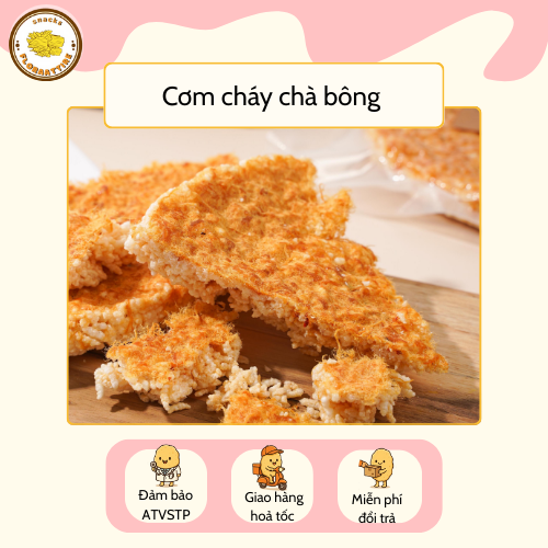 Cơm Cháy Lắc Chà Bông - Đồ Ăn Vặt Floraattire Hộp 300gr