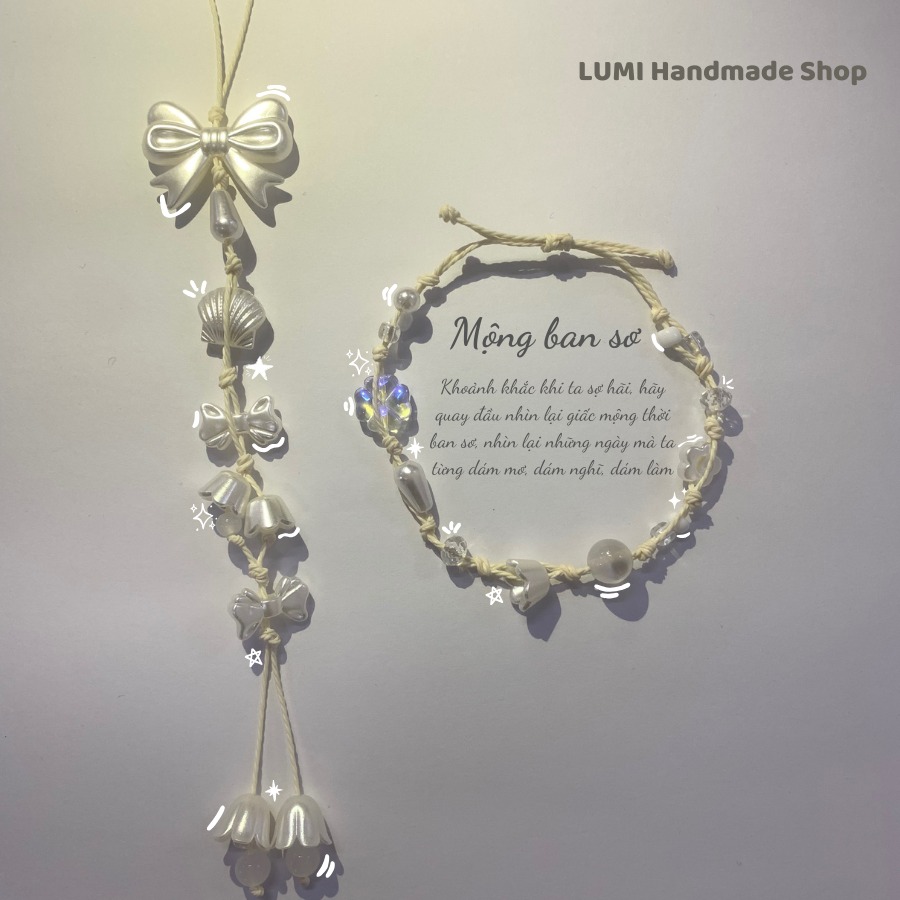 MỘNG BAN SƠ - COMBO 2 SẢN PHẨM - VÒNG TAY + DÂY TREO ĐIỆN THOẠI