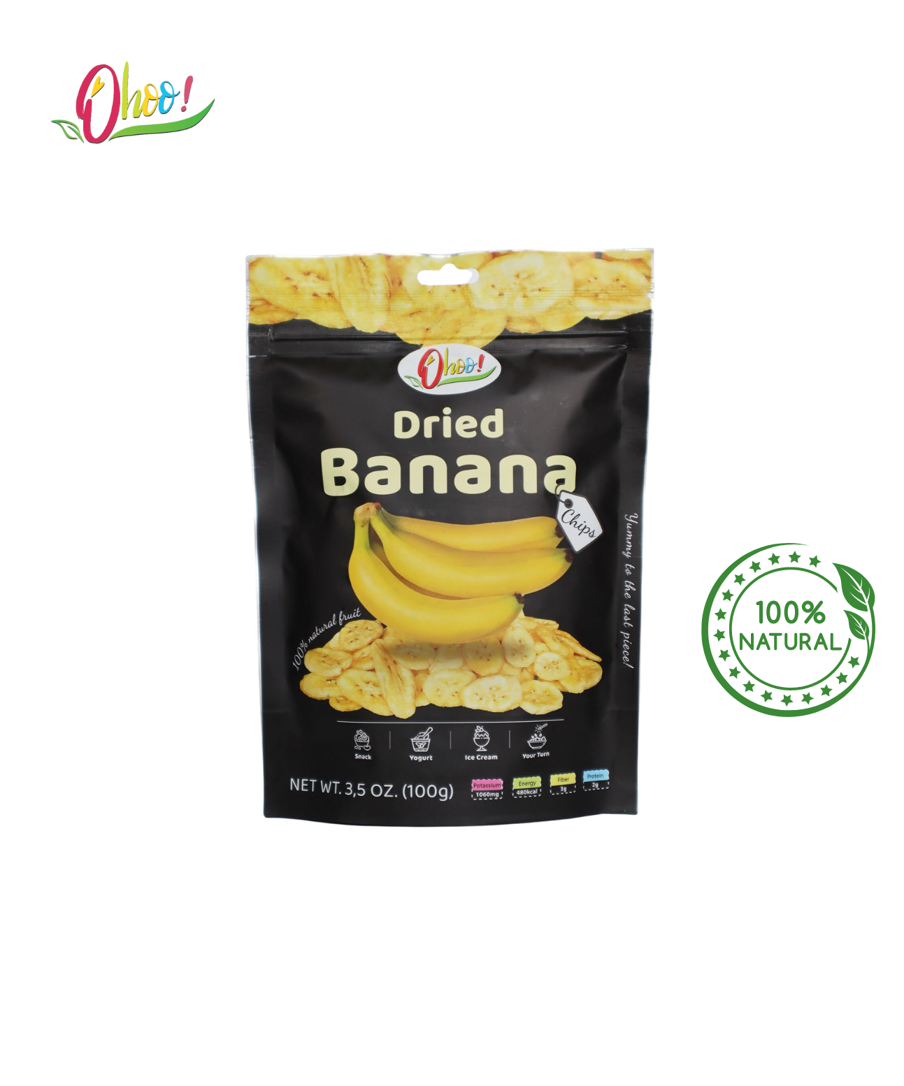 Chuối Sấy Giòn 100gr- Ohoo Dried Fruit