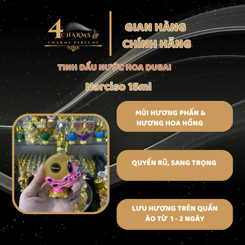 Tinh dầu nước hoa Dubai NARCISO 15ml