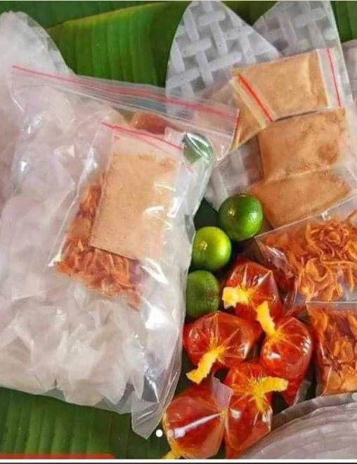 Bánh tráng phơi sương muối nhuyễn satế cháy tỏi hành phi tắc