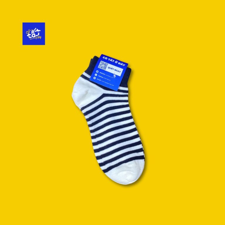 Tất Vớ Cổ Ngắn Sọc Đen