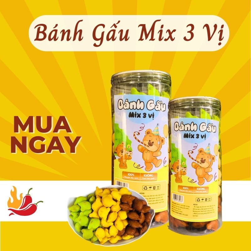 Bánh gấu mix 3 vị
