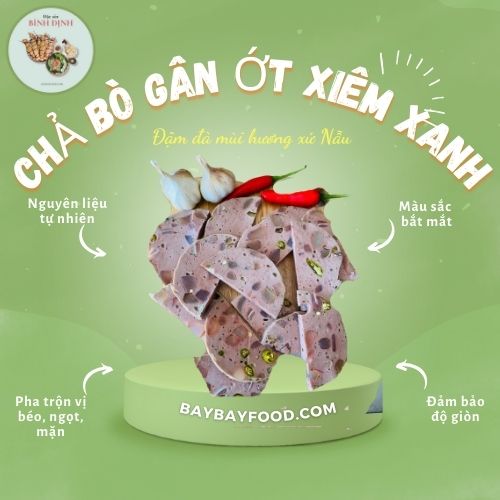 Chả bò ớt xiêm xanh