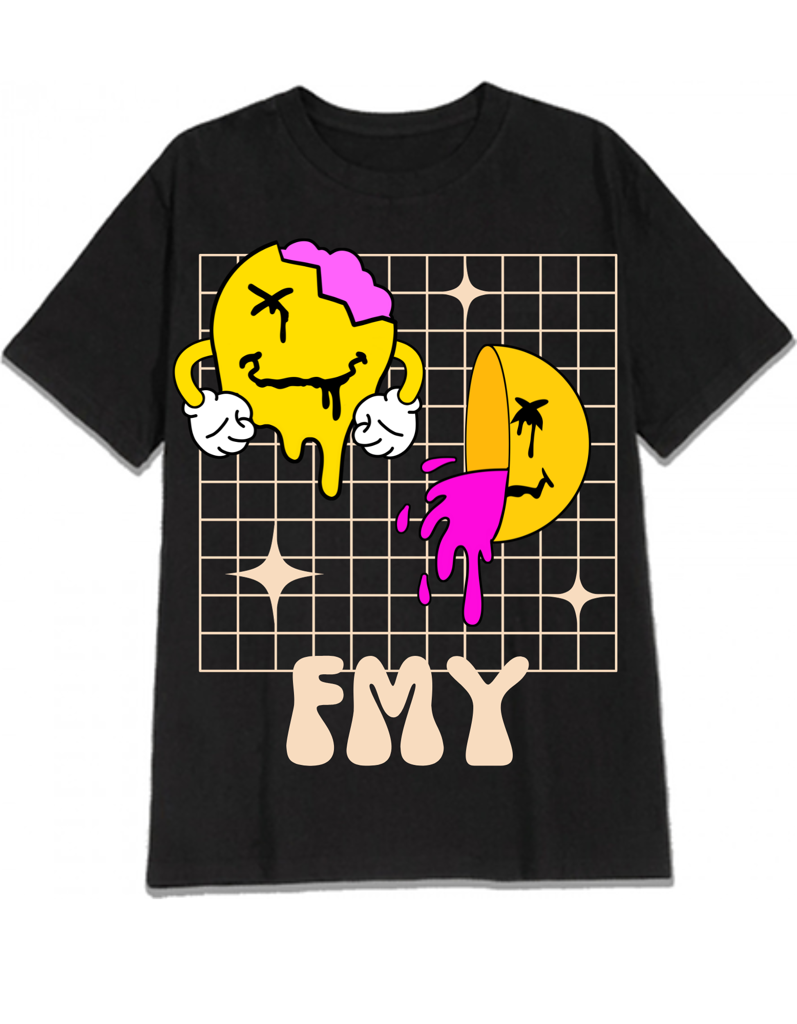 Áo mặt cười phong cách Unisex bacsic 100% cotton phông rộng