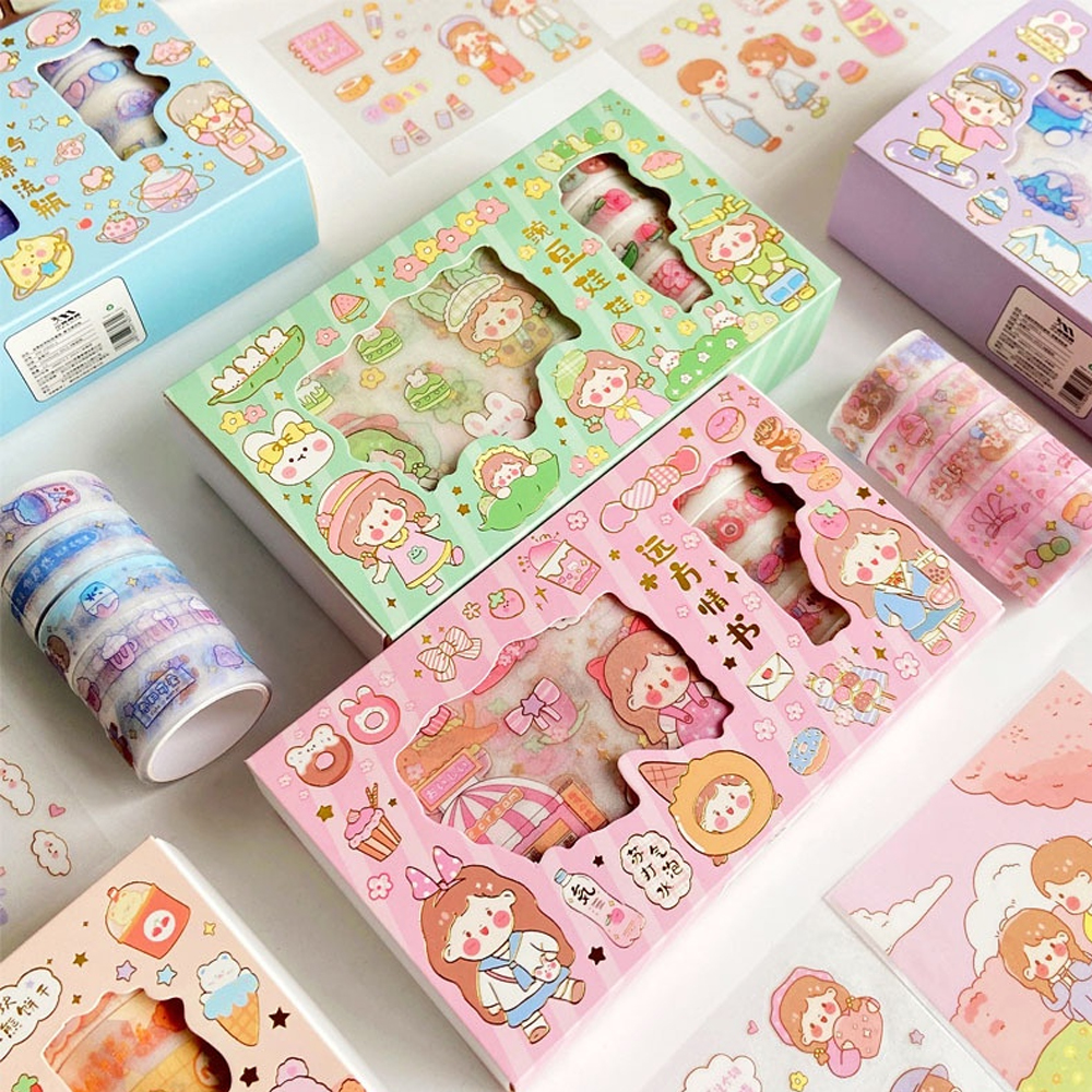 Hộp 100 miếng dán sticker hình cute