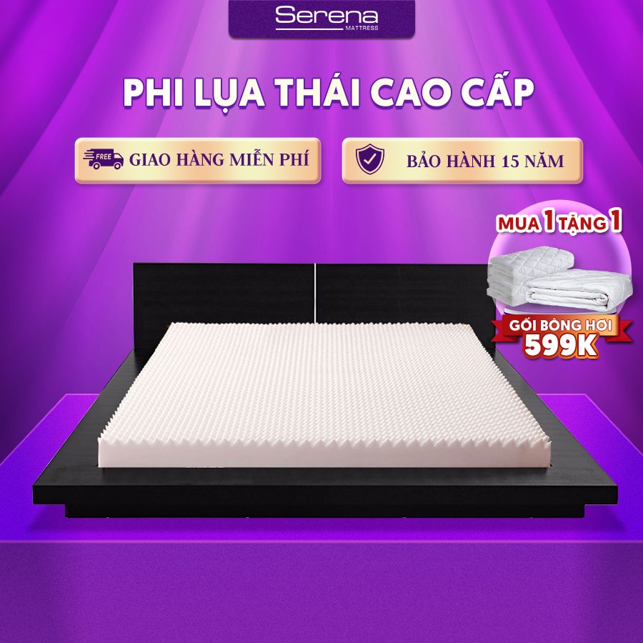 [FREESHIP TOÀN QUỐC] Nệm Cao Su Non Massage Cao Cấp SERENA Đệm Cao Su thiên nhiên Nằm Ngủ Chính Hãng