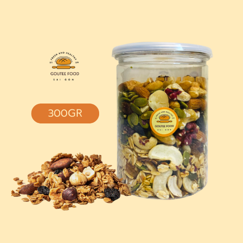 Ngũ Cốc Granola Vị Truyền Thống Goutee Food Hũ 300G