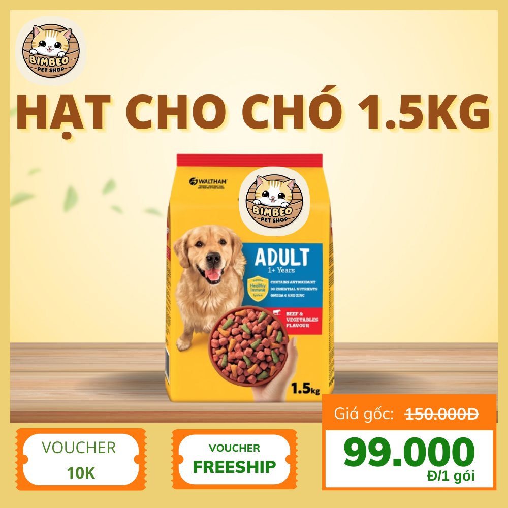 Hạt thức ăn cho chó Bimbeo gói 1,5kg