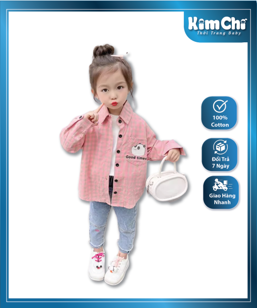 Áo sơ mi bé gái