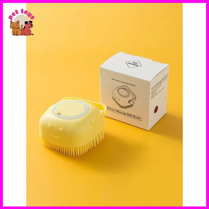 Bàn chải tắm cho thú cưng massage chăm sóc sức khỏe an toàn tiện dụng