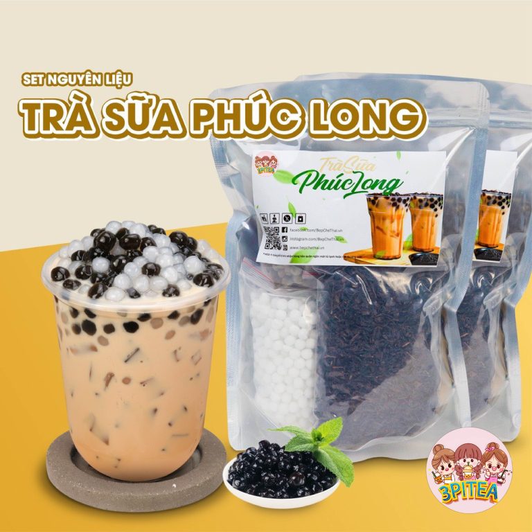 Set nguyên liệu trà sữa phúc long-set lớn từ 25-30 ly