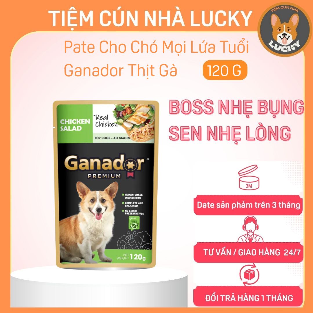 Pate Cho Chó Mọi Lứa Tuổi Ganador Thịt Gà 120g