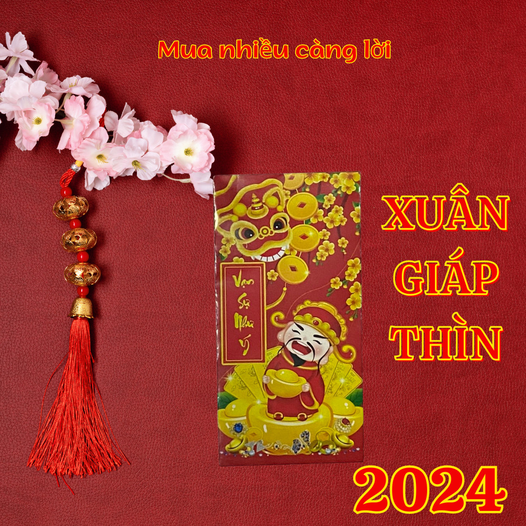 Bao lì xì thần tài may mắn 2024 xuân giáp