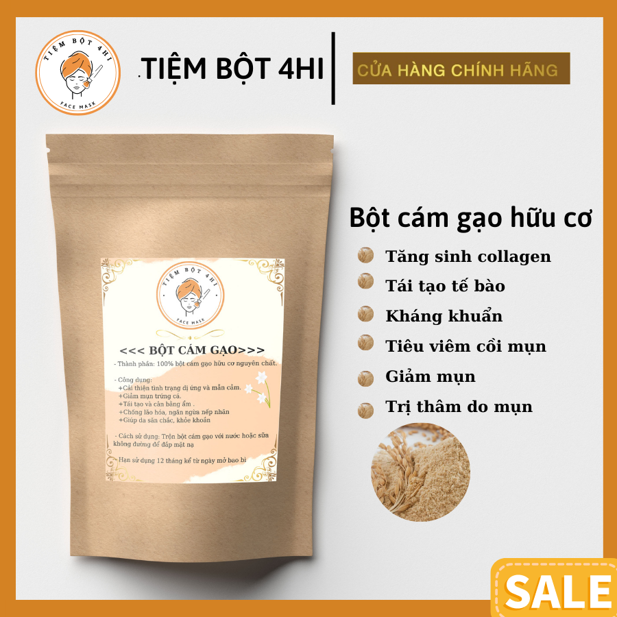 Bột Cám Gạo Hữu Cơ Tiệm Bột 4Hi