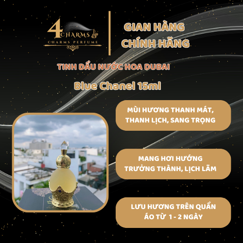 Tinh dầu nước hoa Dubai mùi Blue Chanel 15ml