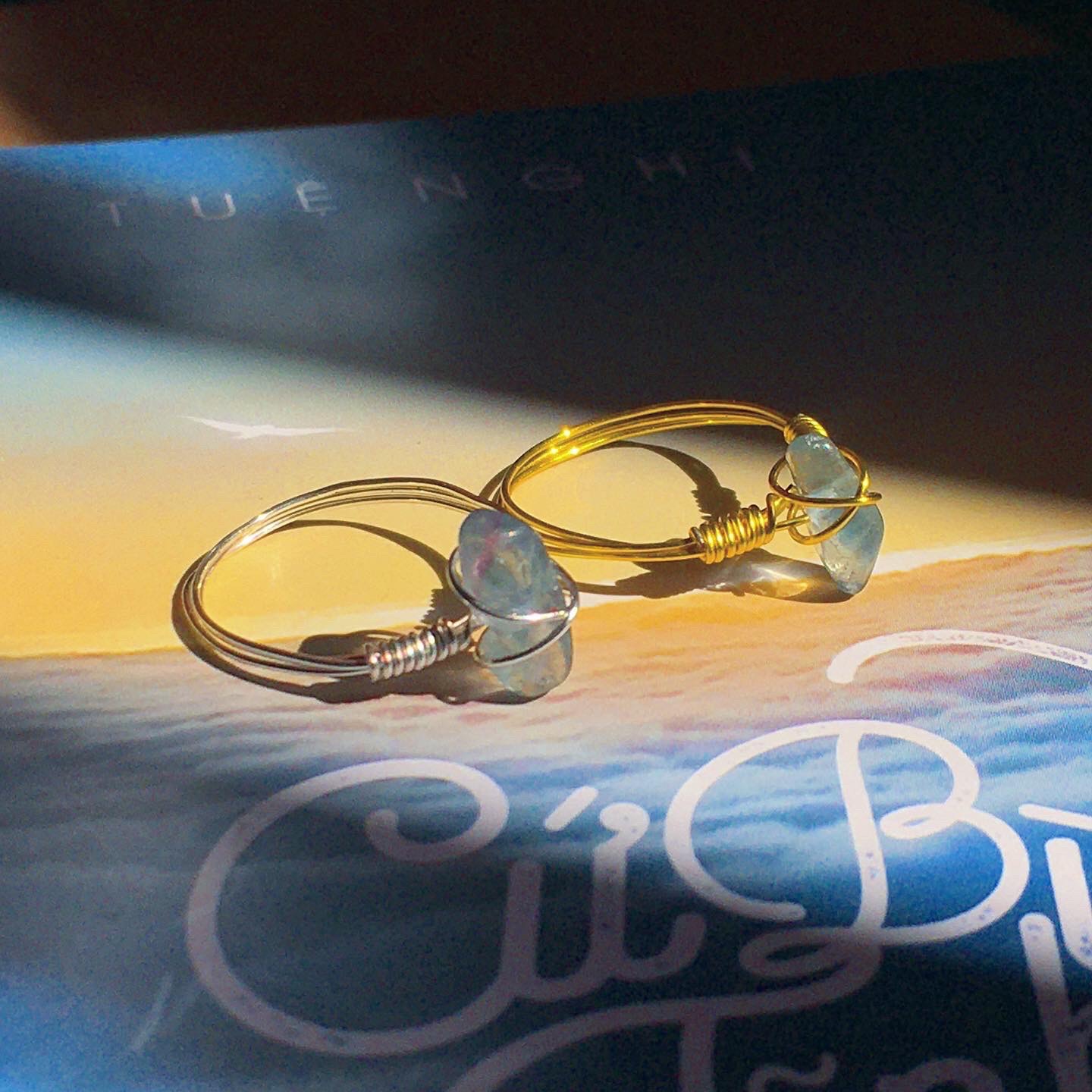 Nhẫn đá Green Flourite - Đá thô