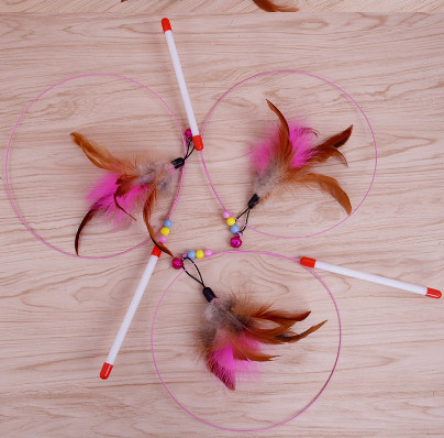 Cần Câu Cho Mèo Màu Hồng - Dây Thép Dẻo