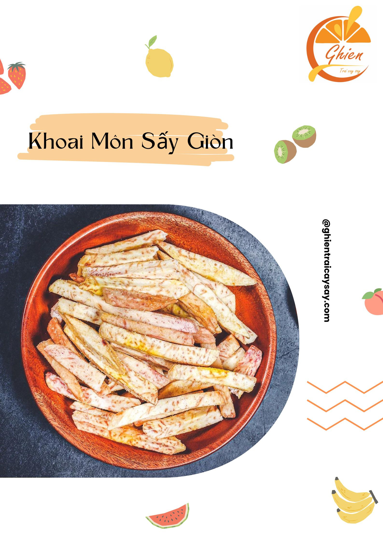 Khoai môn sấy giòn, 120g, bịch