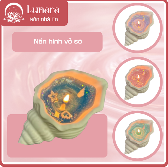 Nến thơm hình vỏ sò Lunara hương thơm từ đại dương