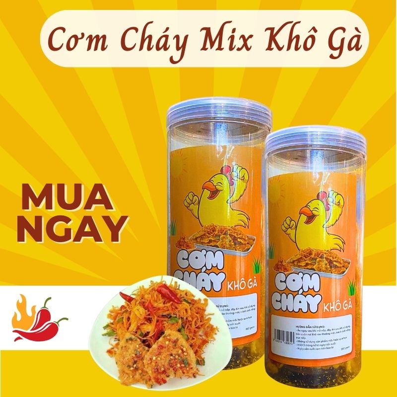 Cơm cháy mix khô gà