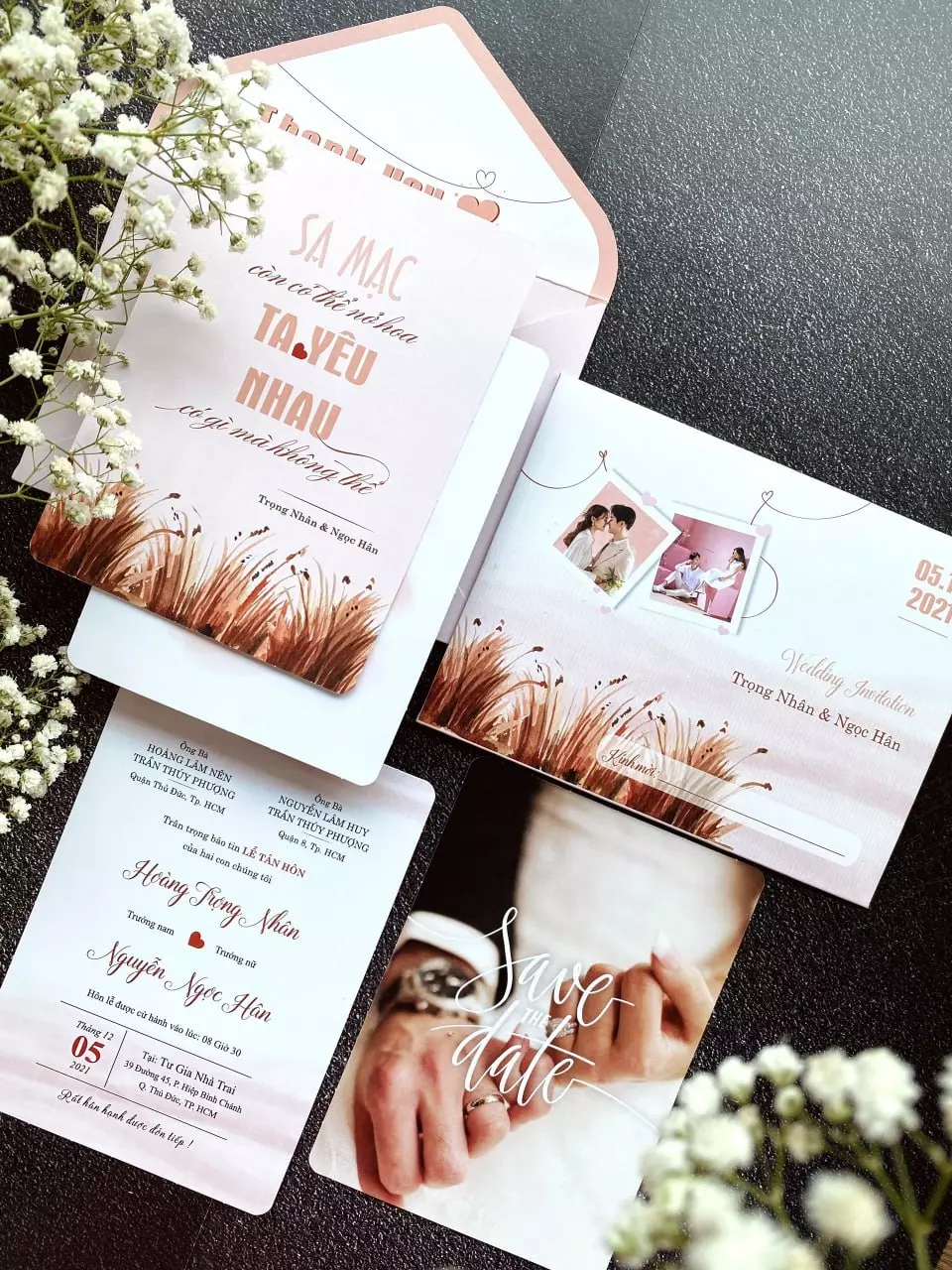 Thiệp cưới cỏ lau - TT2