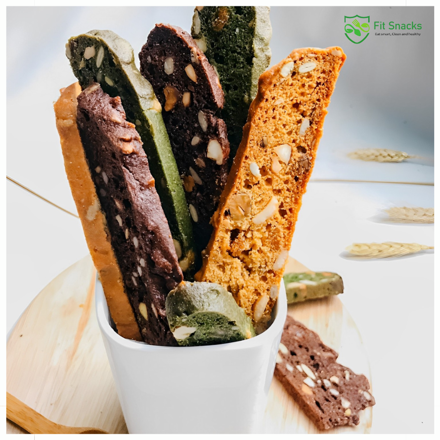 Bánh Biscotti Mix 3 vị - 250g | Fit Snacks