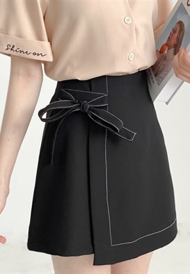 Chân váy chữ A có nơ ngang eo