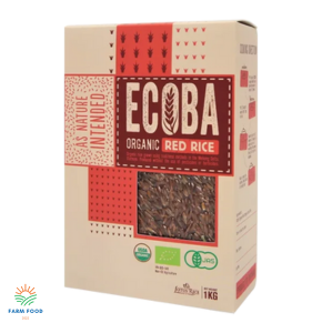 Gạo lứt đỏ hữu cơ Ecoba Huyết Rồng hộp 1kg